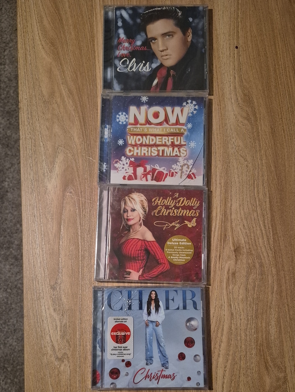 Christmas CD Lot - Elvis, NOW, Dolly Parton, Cher